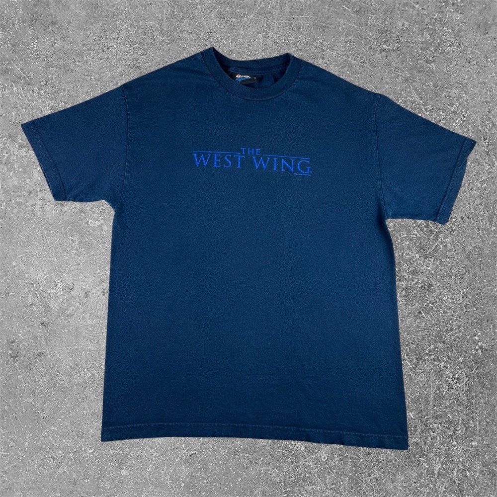 NBC Experience The West Wing TV Show Promo T-Shirt Mens Large Blue Vintage 2000
